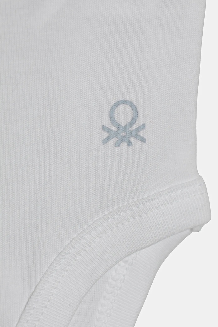 United Colors of Benetton body din bumbac pentru bebelusi 3-pack 3GI70B089.W.Reprop.PPYA albastru