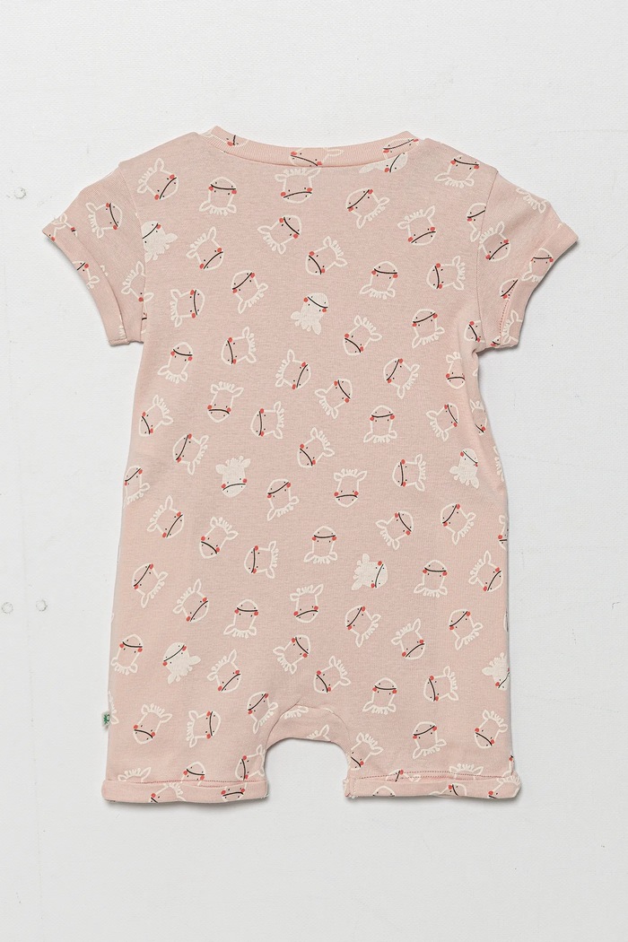 United Colors of Benetton rampers bawełniany niemowlęcy 3PWB0T02E.W.Seasonal różowy SS25