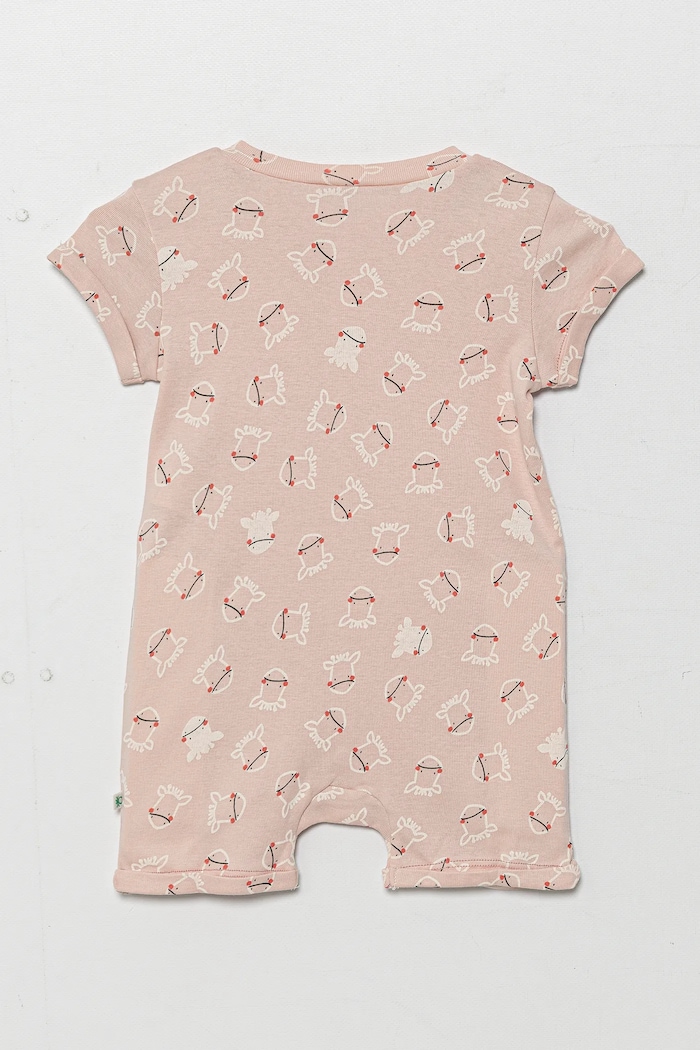 United Colors of Benetton rampers bawełniany niemowlęcy 3PWB0T02E.W.Seasonal różowy SS25