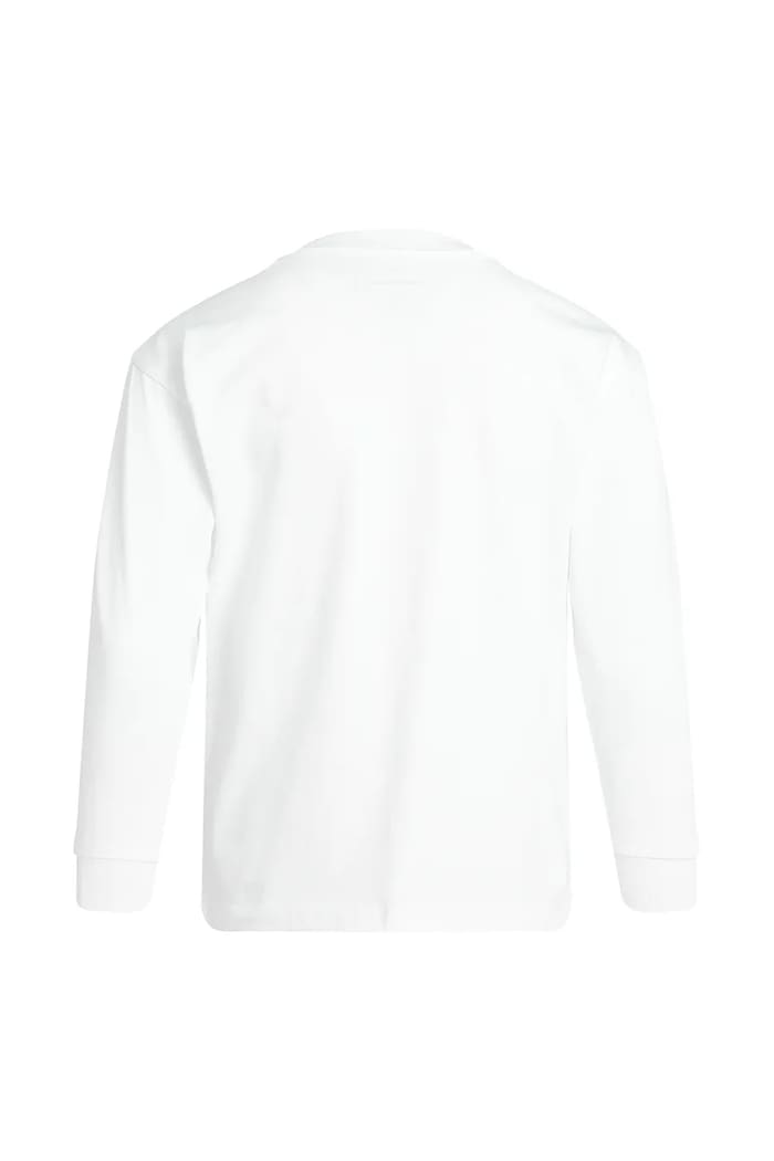 Παιδικό βαμβακερό μακρυμάνικο Calvin Klein Jeans IB0IB02354.PPYA λευκό SS25