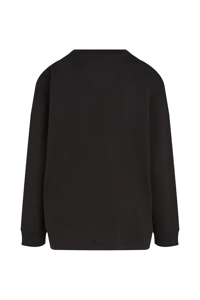 Băieți Calvin Klein Jeans longsleeve din bumbac pentru copii IB0IB02354.PPYA negru