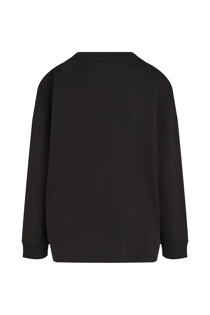 Băieți Calvin Klein Jeans longsleeve din bumbac pentru copii IB0IB02354.PPYA negru