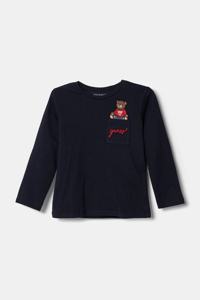Guess longsleeve in cotone bambino/a prodotto per bambini blu navy N4BI06.I3Z14.PPYA