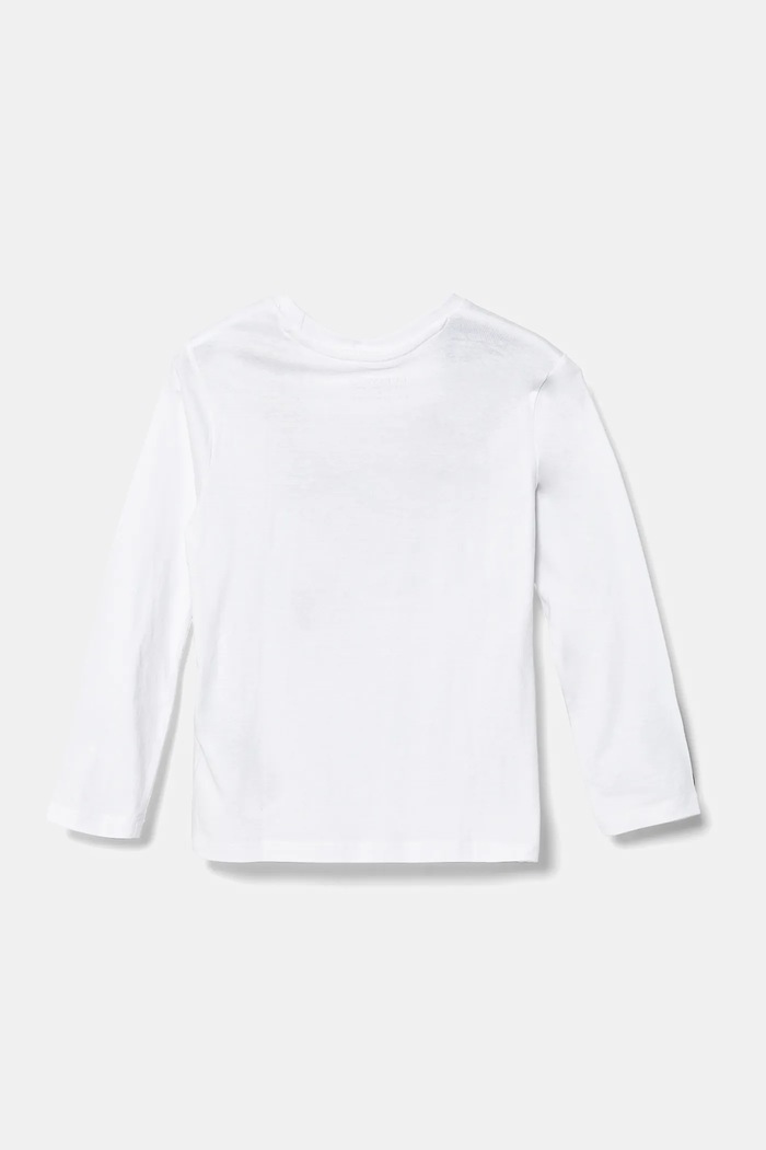 Guess longsleeve bawełniany dziecięcy N5RI17.K8HM4.PPYA biały SS25