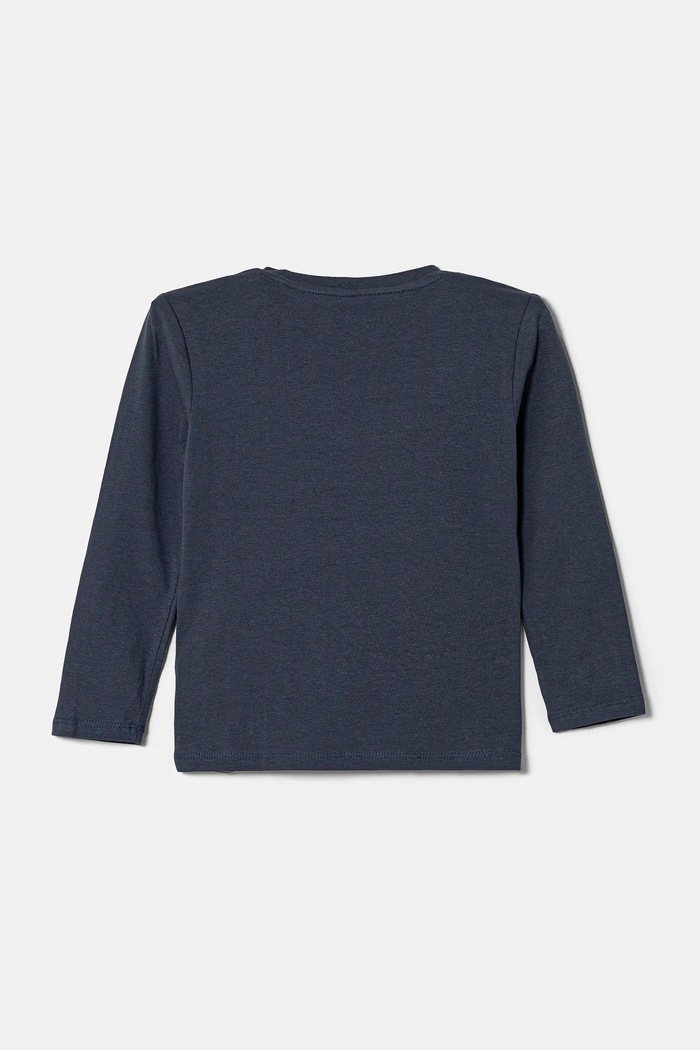 Guess longsleeve bawełniany dziecięcy N5RI17.K8HM4.PPYA granatowy SS25