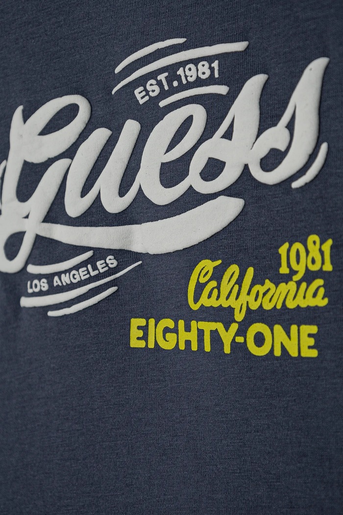 Chłopiec Guess longsleeve bawełniany dziecięcy N5RI17.K8HM4.PPYA granatowy