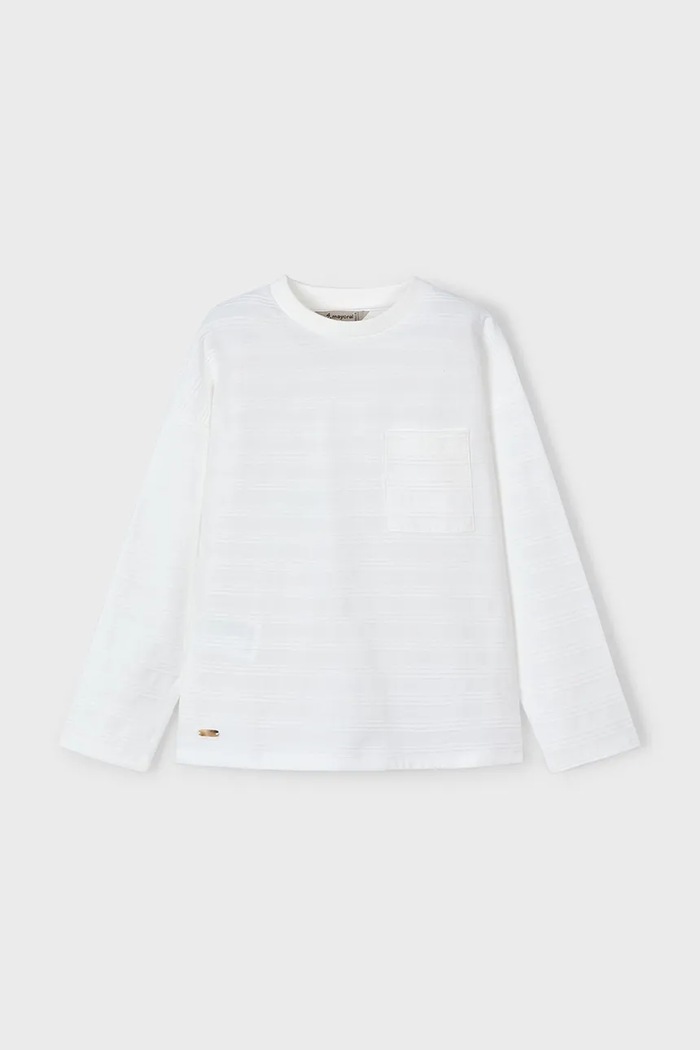 Mayoral longsleeve bawełniany dziecięcy bawełna beżowy 3050.5A.Mini.PPYA