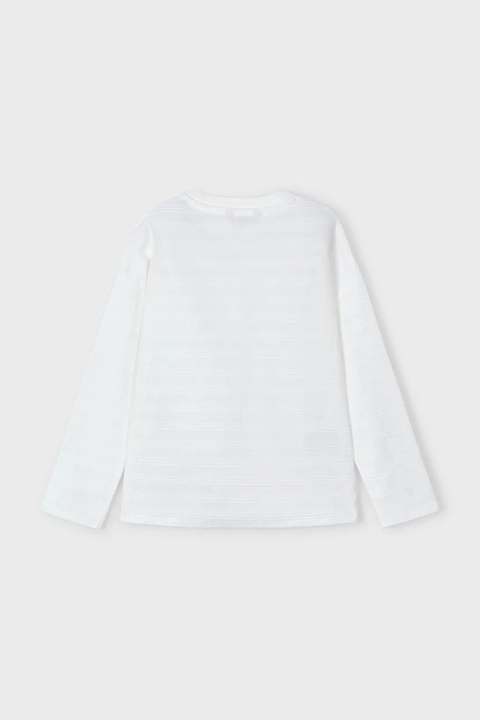 Mayoral longsleeve bawełniany dziecięcy 3050.5A.Mini.PPYA beżowy SS25