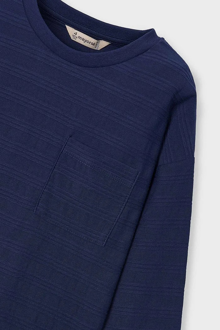 Chłopiec Mayoral longsleeve bawełniany dziecięcy 3050.5A.Mini.PPYA granatowy