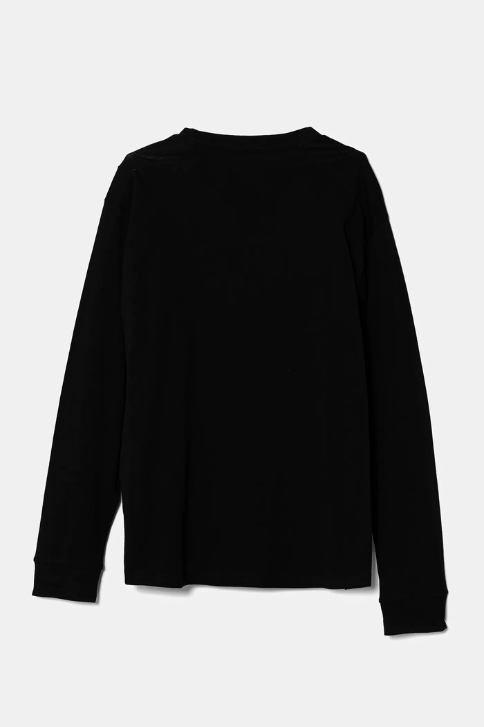 Vans longsleeve bawełniany dziecięcy CLASSIC VN000XOIBLK1 czarny SS25