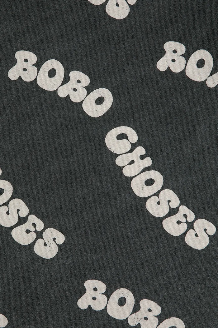 Bobo Choses longsleeve bawełniany dziecięcy Wavy czarny 125AC002