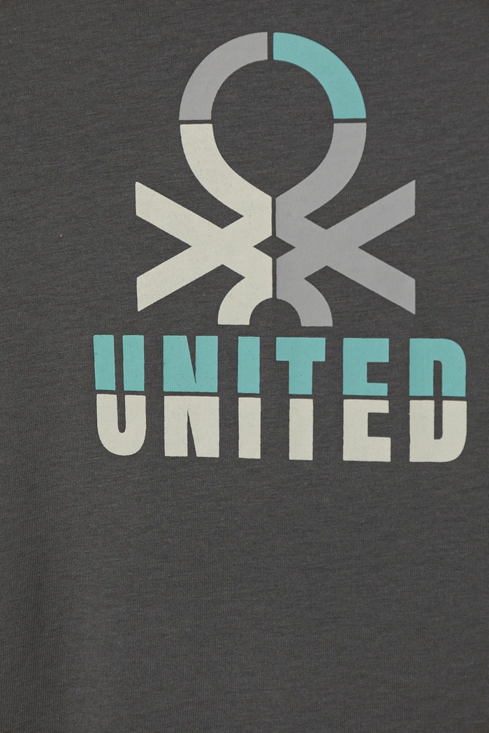 Chłopiec United Colors of Benetton longsleeve bawełniany dziecięcy 3I1XC10N5.G.Seasonal szary