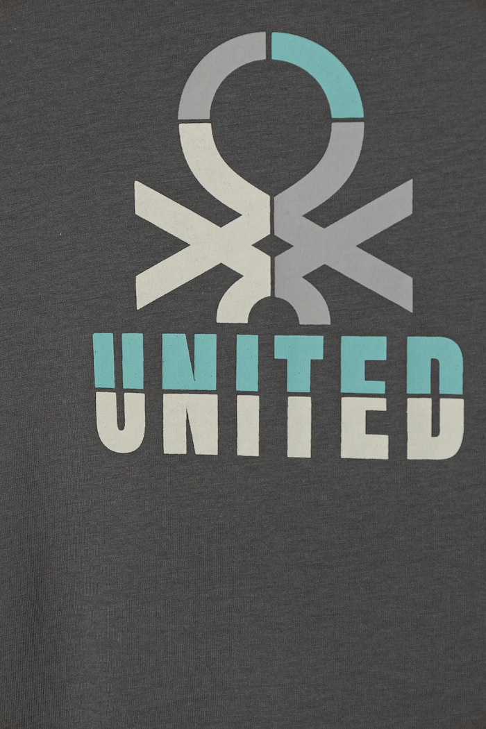 Chłopiec United Colors of Benetton longsleeve bawełniany dziecięcy 3I1XC10N5.G.Seasonal szary