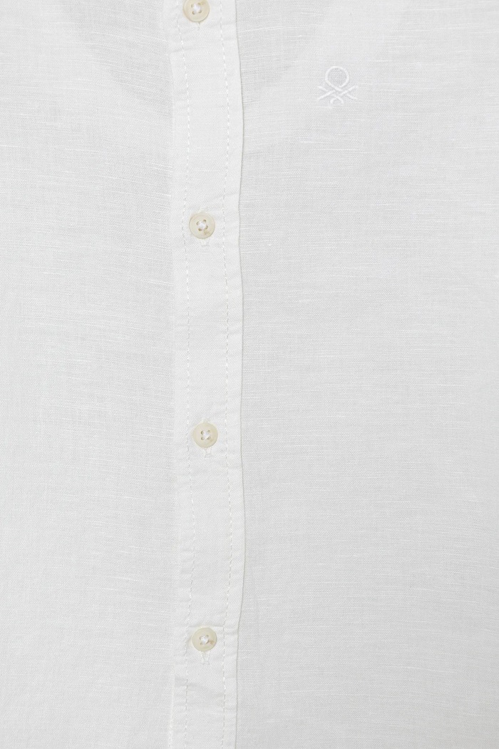 Chłopiec United Colors of Benetton koszula lniana 5IPVGQ01L.P.Seasonal biały