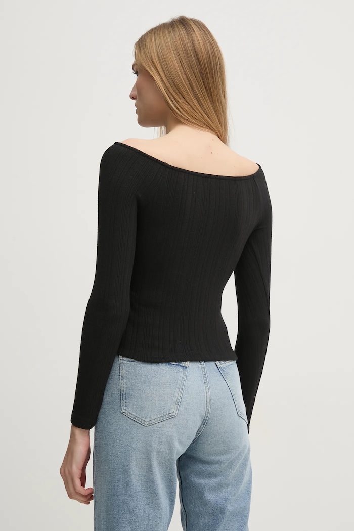 Oblečení Calvin Klein Jeans Tričko s dlouhým rukávem Calvin Klein Jeans J20J224992 černá