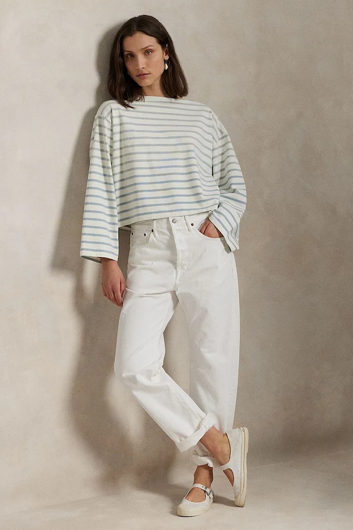 Oblečenie Bavlnené tričko s dlhým rukávom Polo Ralph Lauren 211959103 modrá