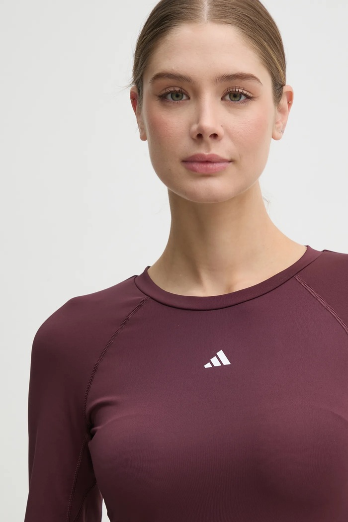 adidas Performance longsleeve treningowy Techfit bordowy JC9966