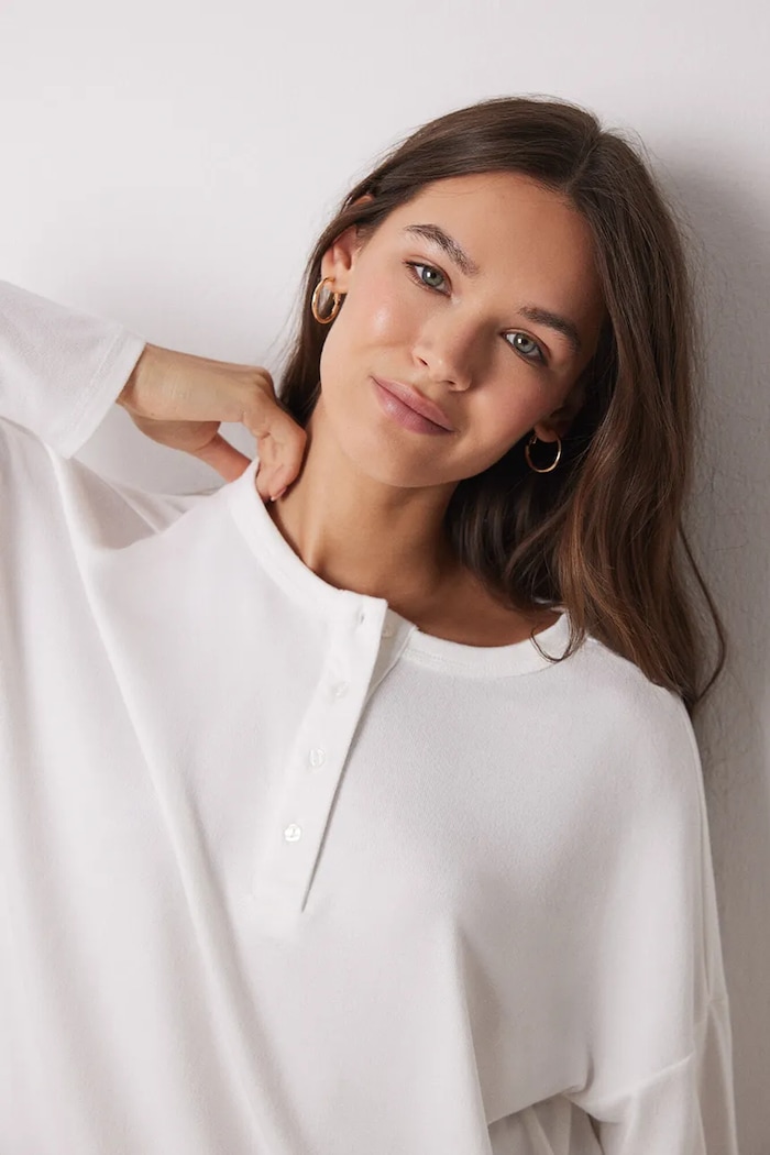 women'secret Longsleeve piżamowy MIX AND MATCH PERFECT MATCH 3278427 beżowy SS25