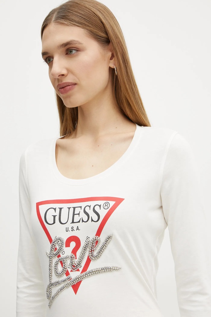 Μακρυμάνικο Guess μπεζ W5RI64.I3Z14