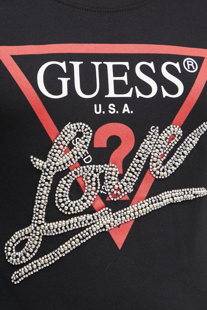 Tričko s dlouhým rukávem Guess W5RI64.I3Z14 černá