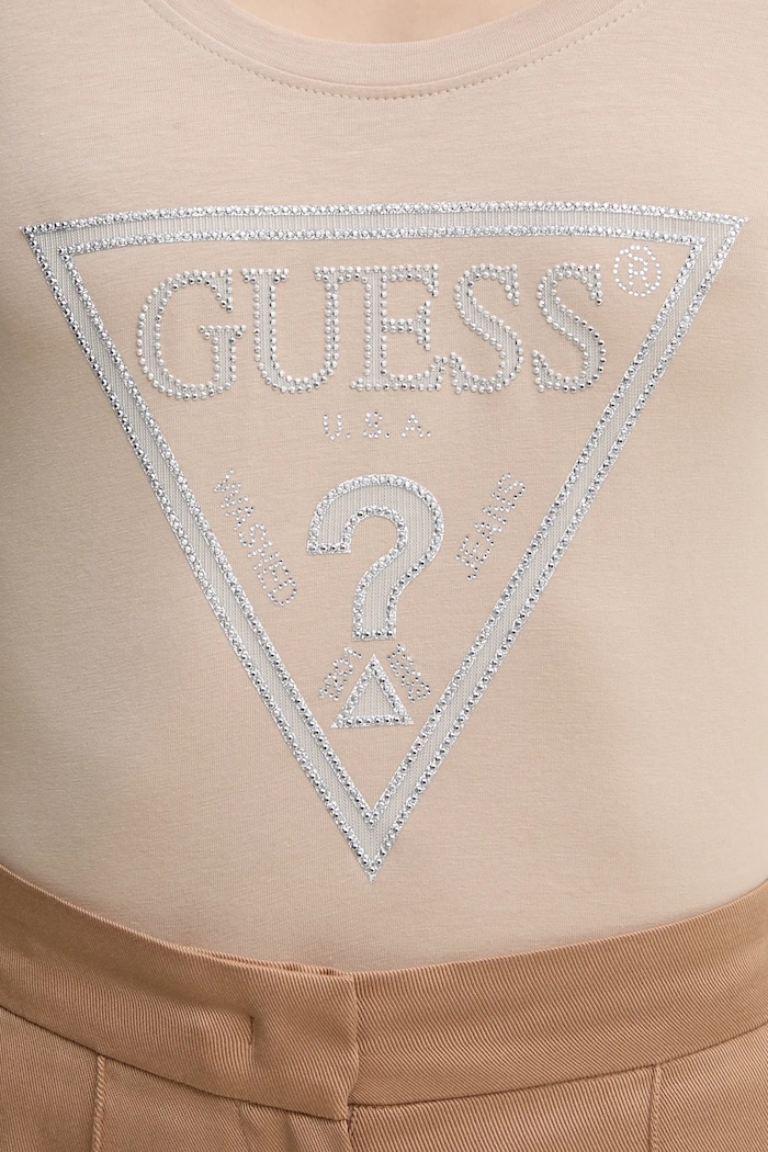 Tričko s dlouhým rukávem Guess W5RI65.J1314 béžová