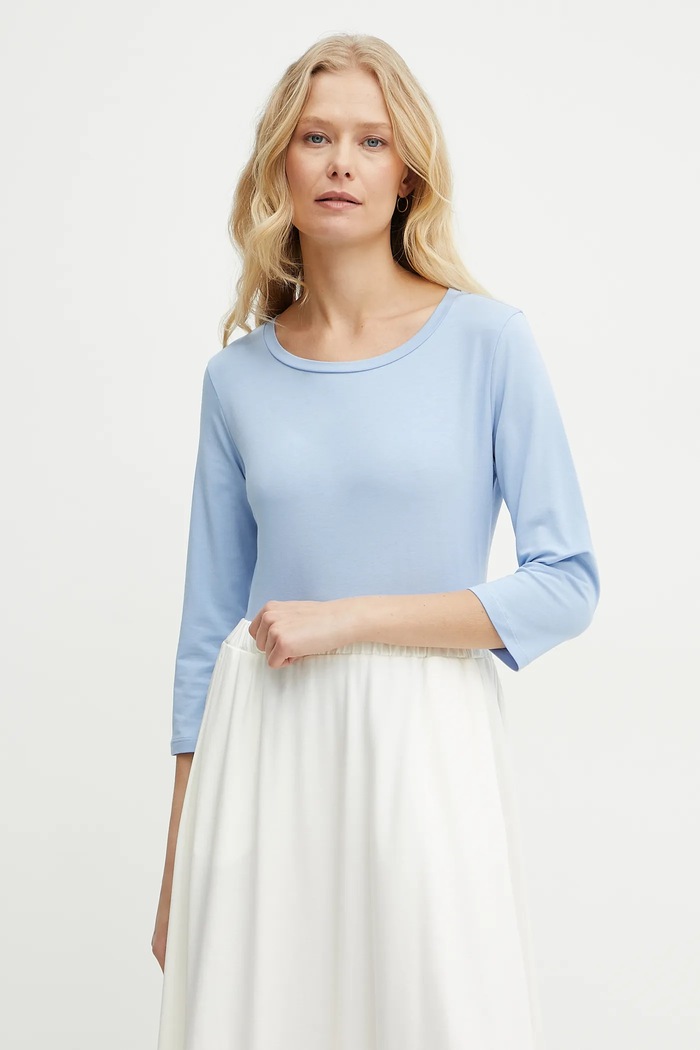 Weekend Max Mara longsleeve uni albastru 2515971021600