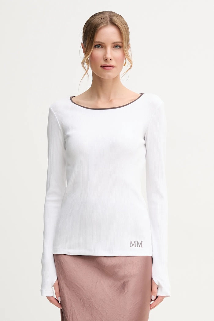 MM by Max Mara camicia a maniche lunghe semplice bianco 2516941037600