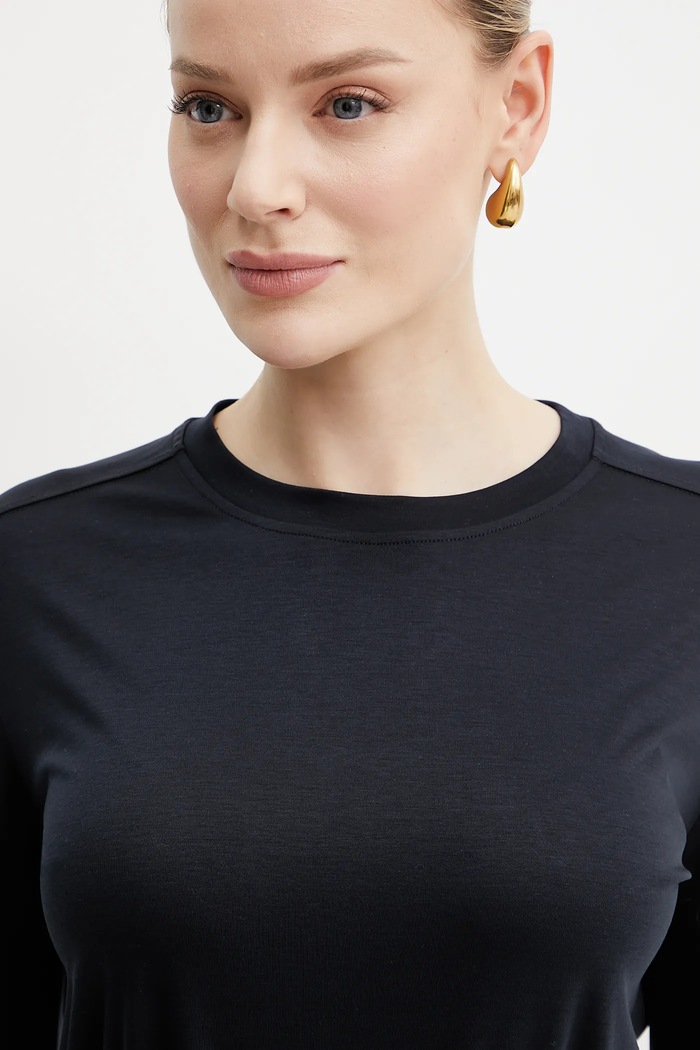 MM by Max Mara camicia a maniche lunghe blu navy 2516941077600