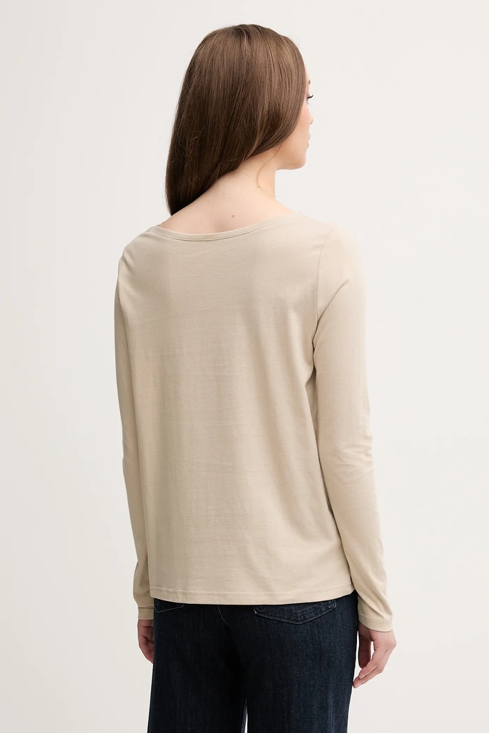 Oblečení Bavlněné tričko s dlouhým rukávem United Colors of Benetton 3096D109E béžová