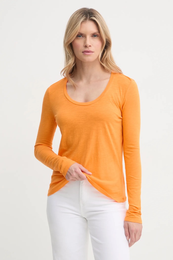 American Vintage longsleeve uni portocaliu JAC49VE25
