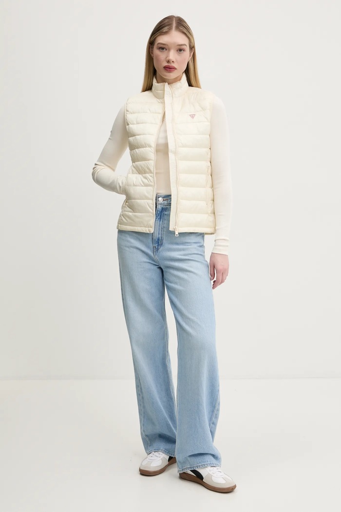 Tričko s dlouhým rukávem Guess Originals W5RP40.KA0H1 béžová SS25