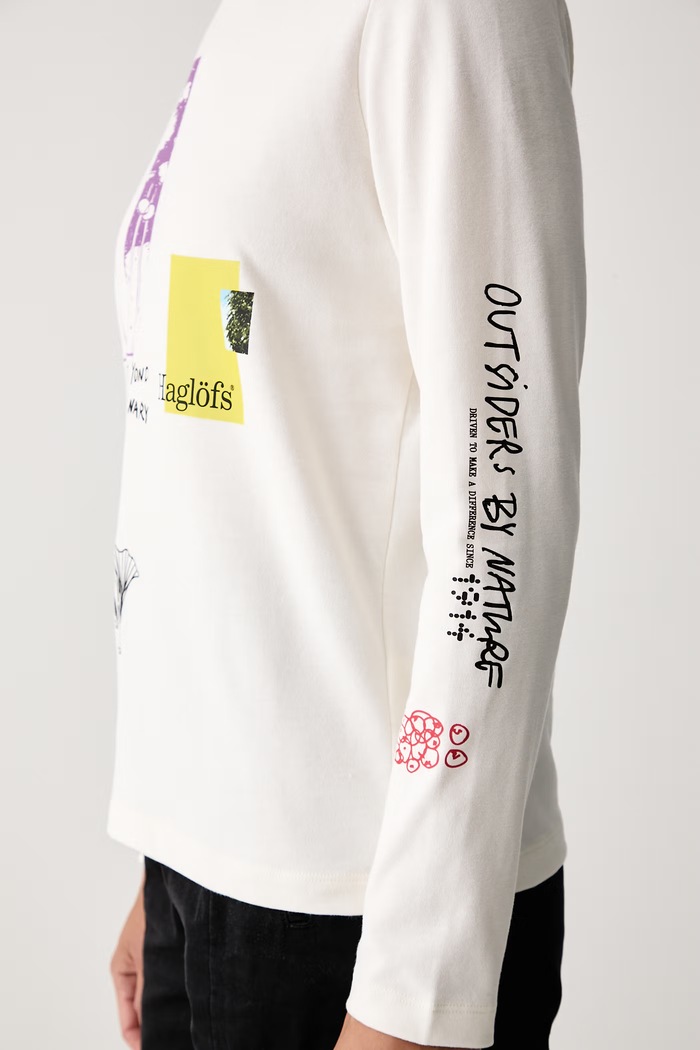 Longsleeve damski bawełniany Haglöfs 607663 beżowy