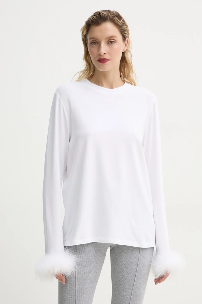 The Sleeper longsleeve z elastanem biały SLLS08P001F