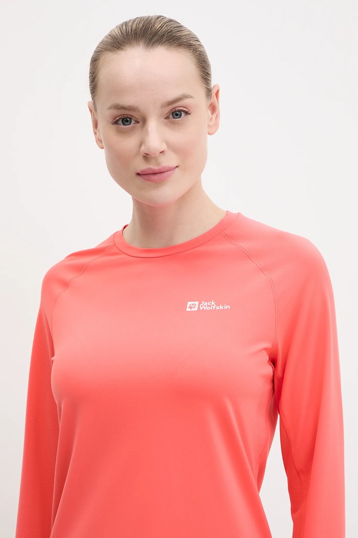 Jack Wolfskin longsleeve sportowy Prelight Swift pomarańczowy A63799