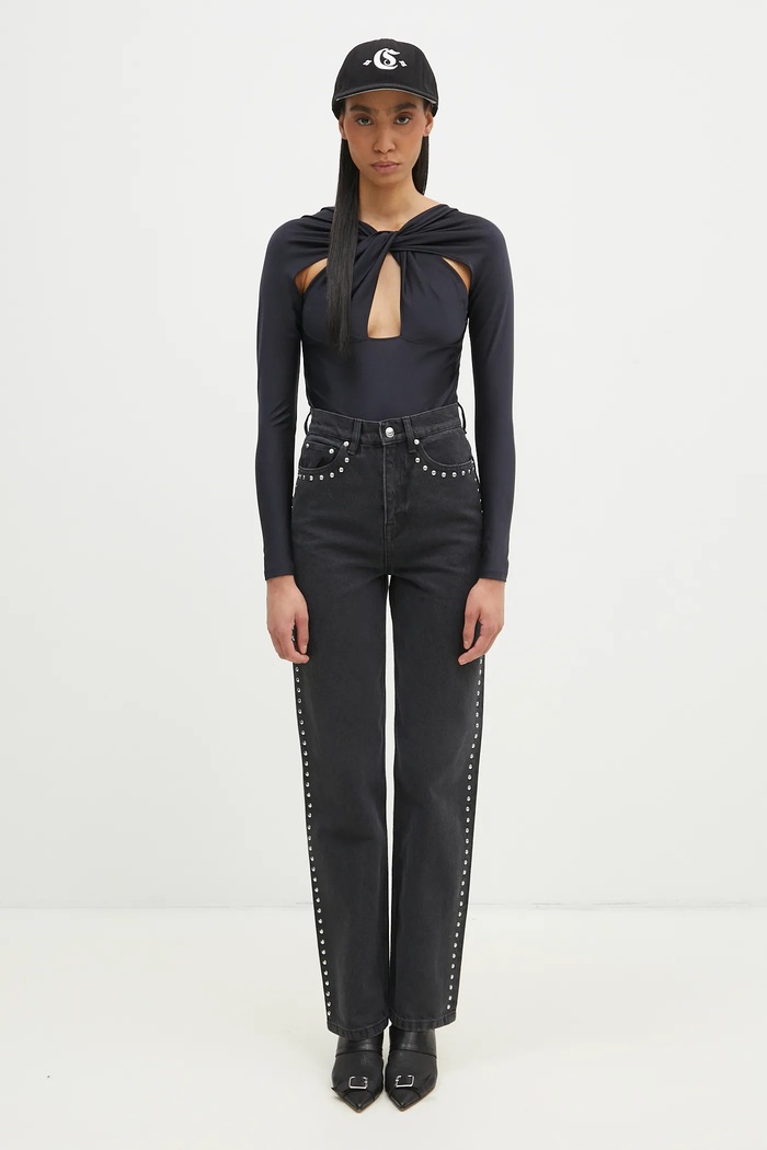 Body Coperni Twisted Cut-Out Jersey Bodysuit COPJS19545C