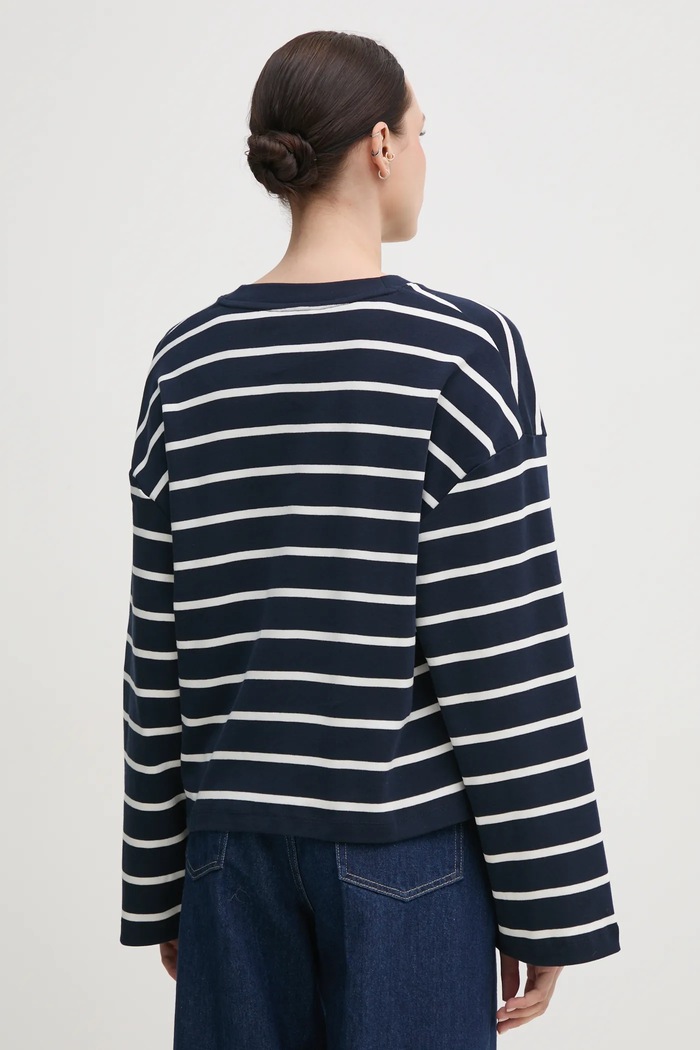 Ruházat Tommy Hilfiger pamut hosszúujjú WW0WW45519 sötétkék