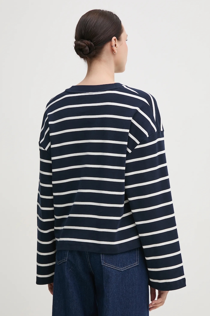 Ruházat Tommy Hilfiger pamut hosszúujjú WW0WW45519 sötétkék