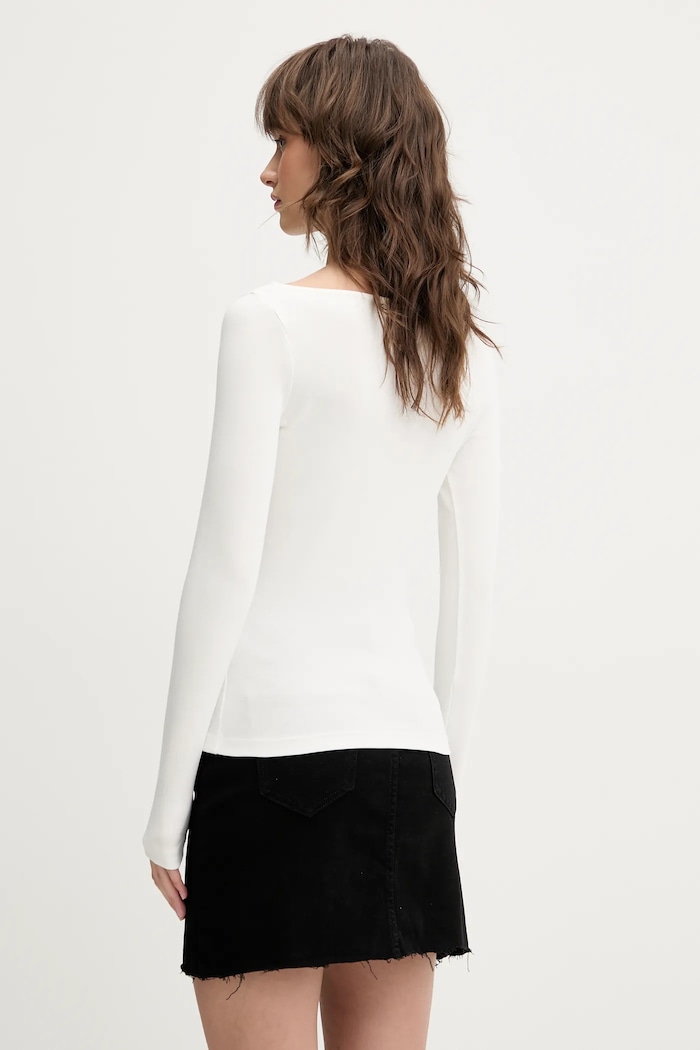 Tričko s dlouhým rukávem Tommy Jeans DW0DW21350 bílá SS25