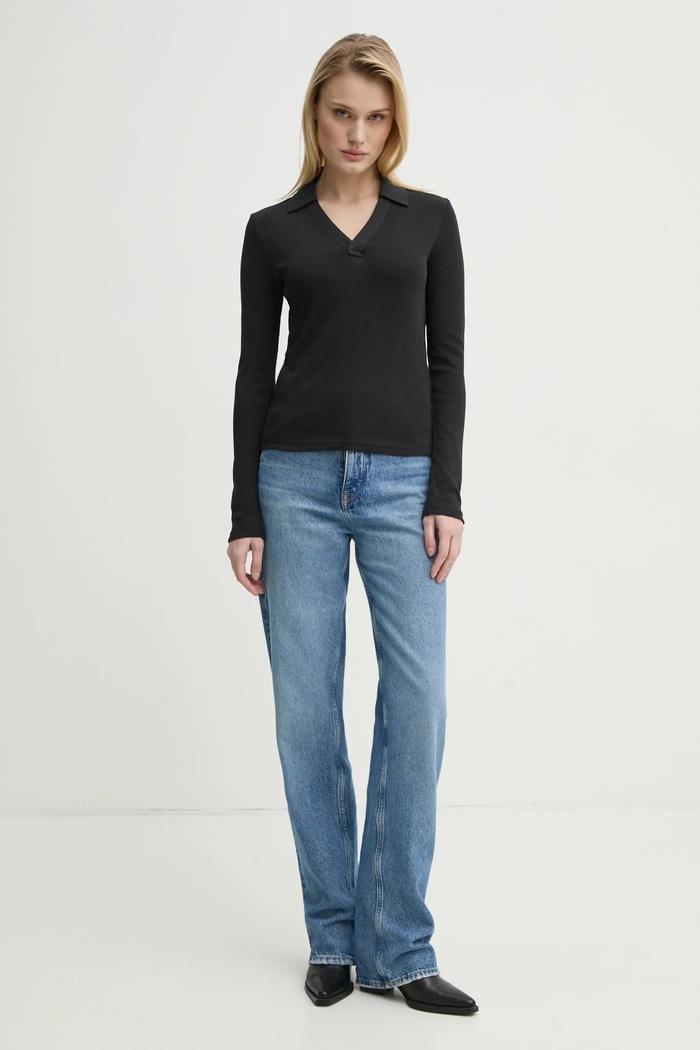 G-Star longsleeve bawełniany D26074.D958 czarny SS25