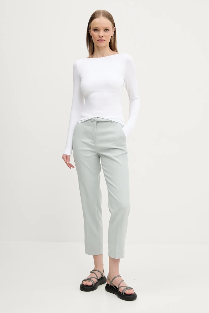 Tričko s dlhým rukávom Hollister Co. KI339.5068.100 biela SS25