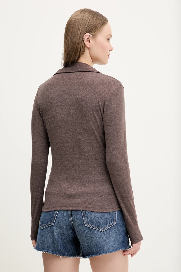 Îmbrăcăminte Abercrombie & Fitch longsleeve KI139.5208.480 maro