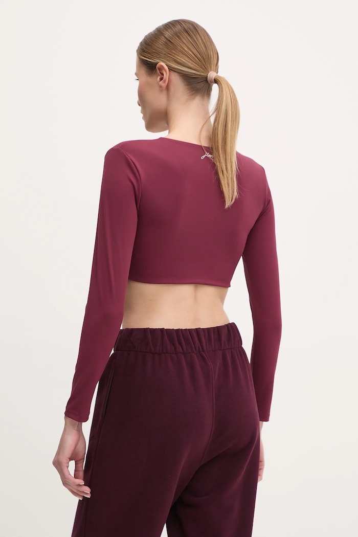 Ρούχα Μακρυμάνικο για γιόγκα JOYINME Luna Twist Top.Luna.Twist μπορντό