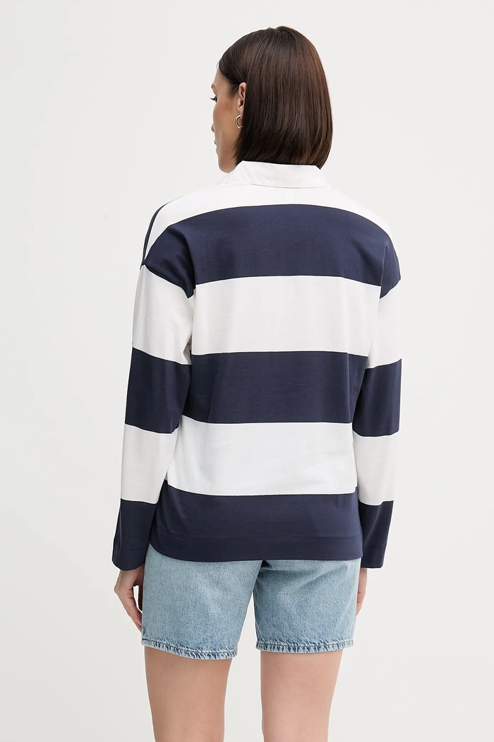 Pedro del Hierro Longsleeve bawełniany 4539610 beżowy SS25