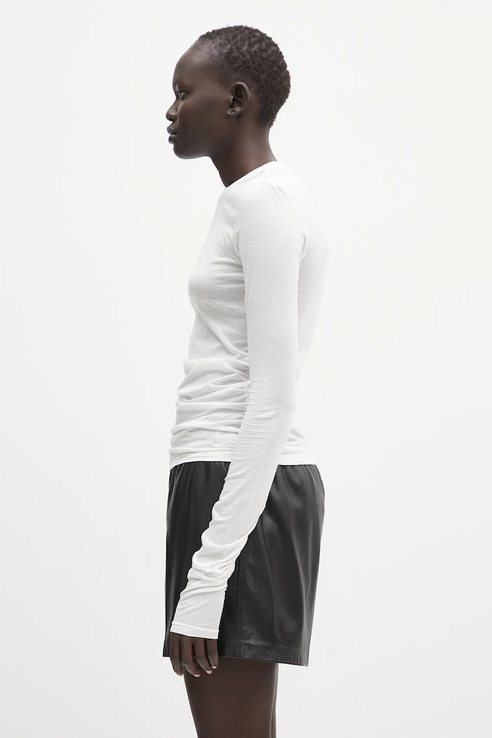 Our Legacy cotton longsleeve top Strain Slim Longsleeve W2256SW white SS25