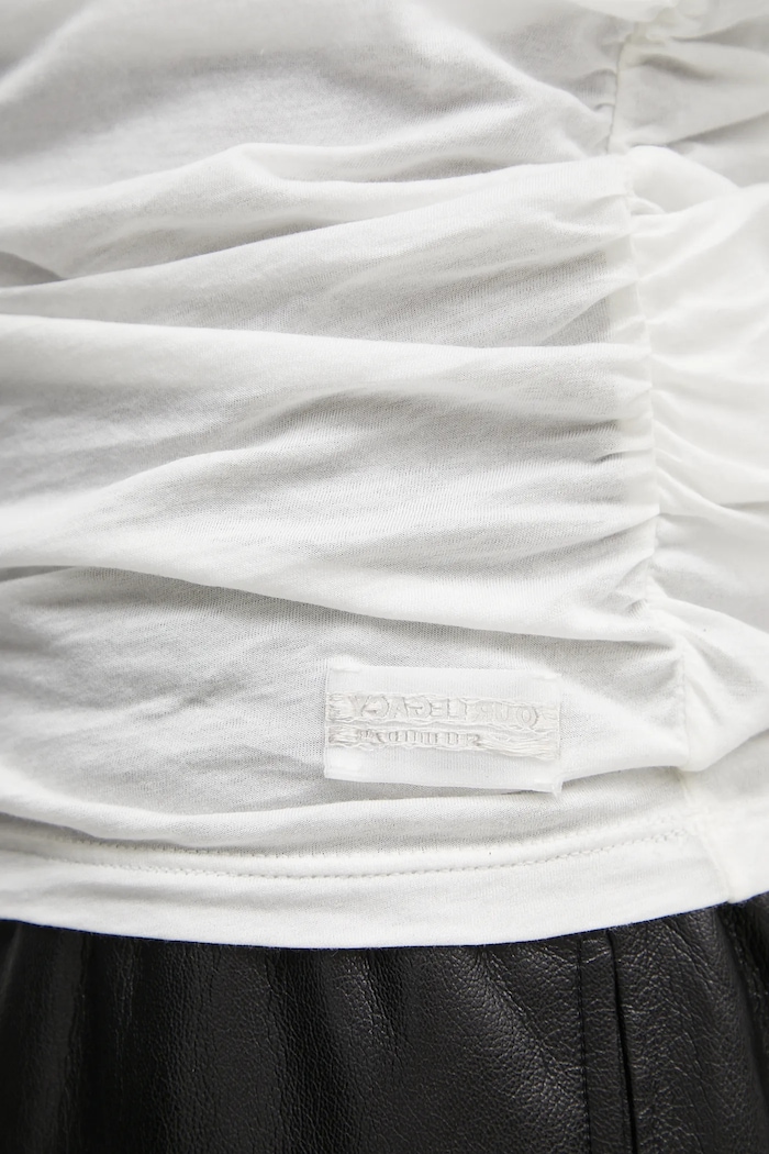 Our Legacy cotton longsleeve top Strain Slim Longsleeve white W2256SW