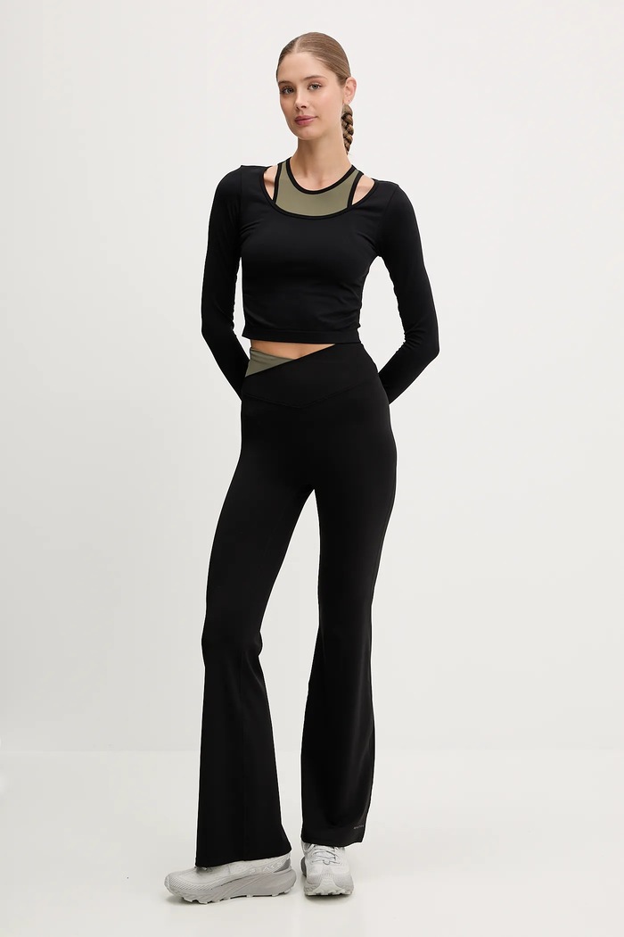Блуза с дълги ръкави за трениране P.E Nation Sutton 252L048 черен AW25