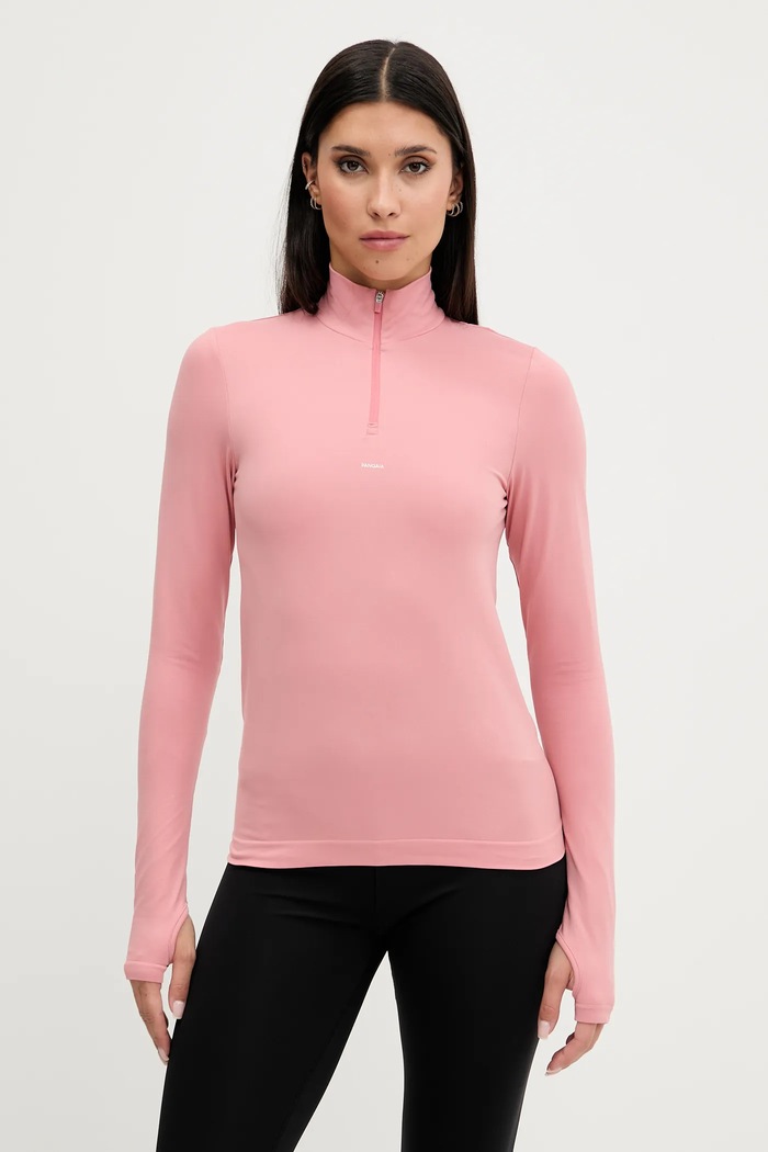 Pangaia longsleeve Plant-Stretch Zipped Long Sleeve Top uni roz 10002426