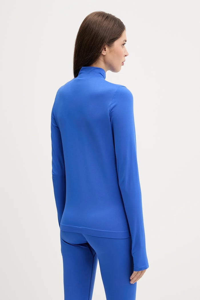 Îmbrăcăminte Pangaia longsleeve Plant-Stretch Zipped Long Sleeve Top 10002426 albastru