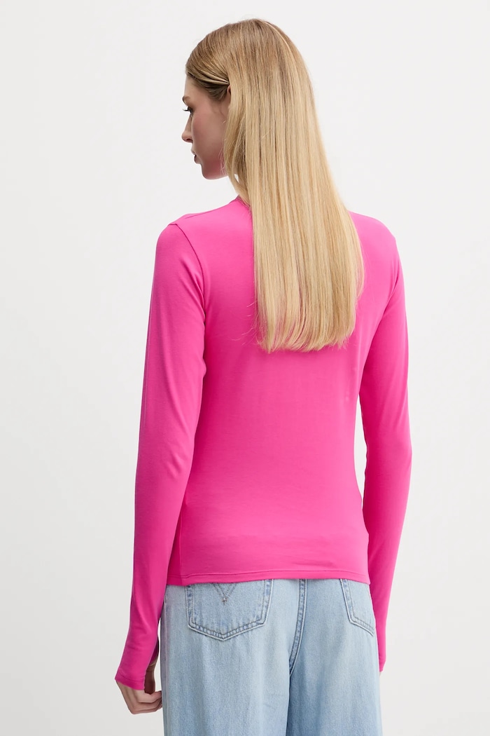 Abbigliamento Pangaia camicia a maniche lunghe Cotton-Stretch Long-Sleeved Top 10002429 rosa