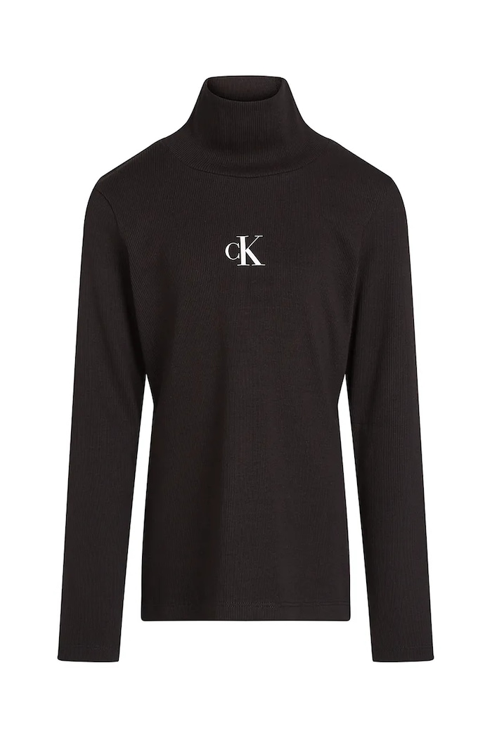 Calvin Klein Jeans longsleeve dziecięcy IG0IG02808.PPYA czarny SS25